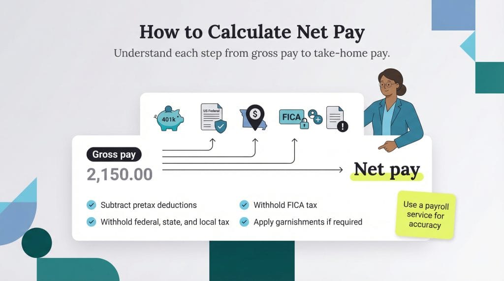 how to calculate net pay