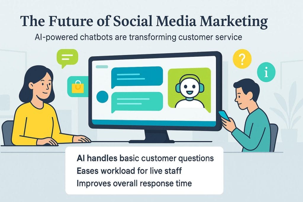 Graphic illustrating the future of social media marketing