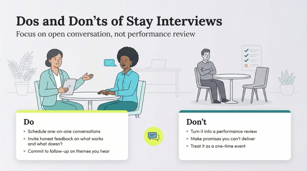 stay interview do's and don'ts