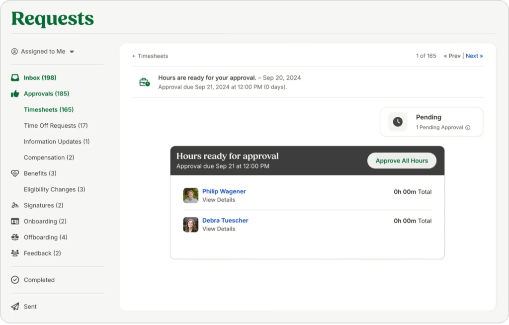 BambooHR employee hours