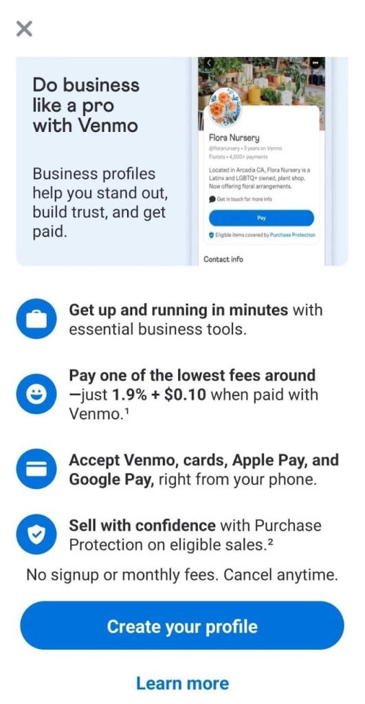 Venmo business verification