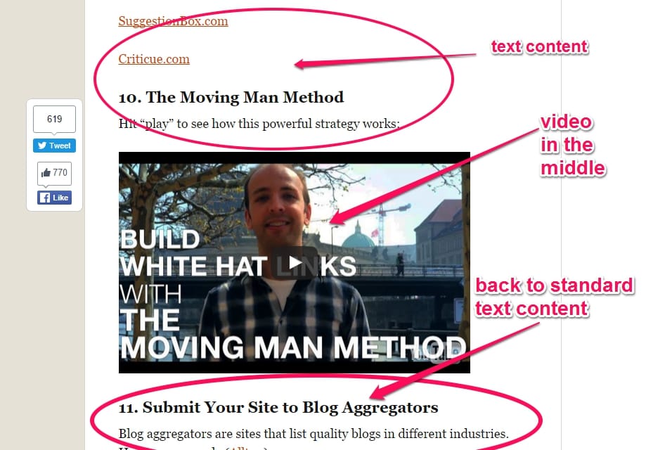 YouTube video example