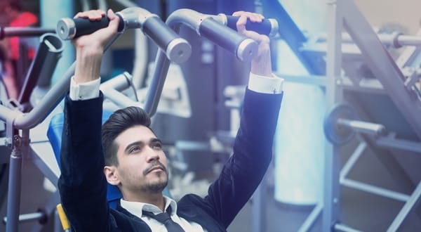 businessman working out