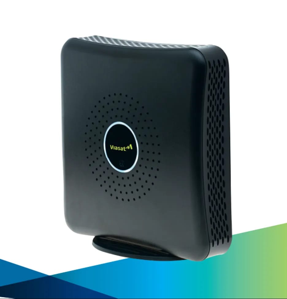 Viasat business internet modem with built-in Wi-Fi and network security