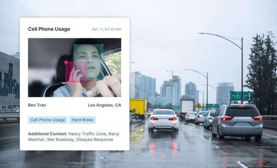 Motive dashcam footage of driver infractions