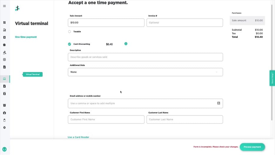 North Payments virtual terminal 