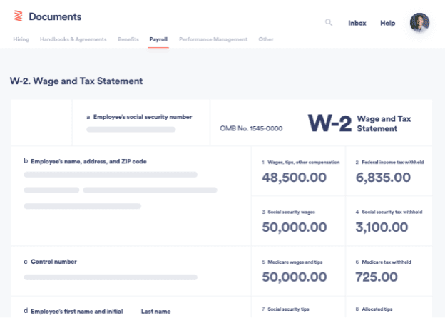 Zenefits tax documents
