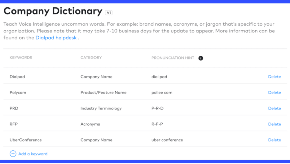 Dialpad Voice Intelligence