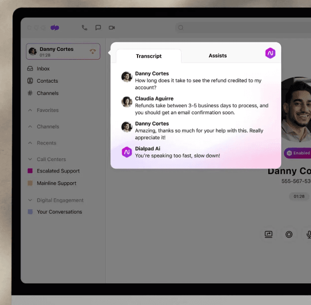 Dialpad voice intelligence features