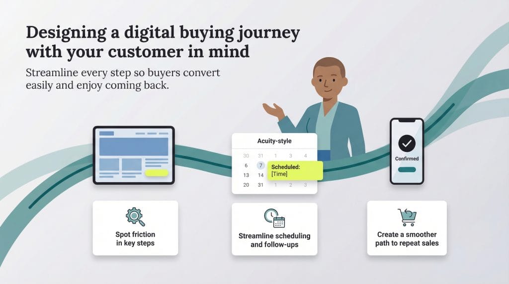 digital buying journey design graphic