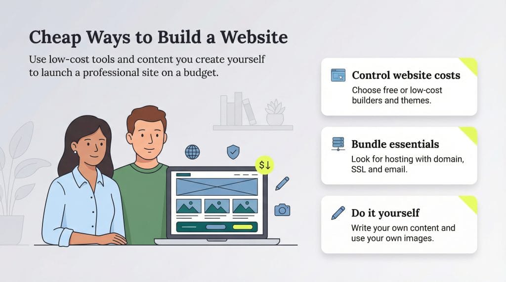 cheap website building tips