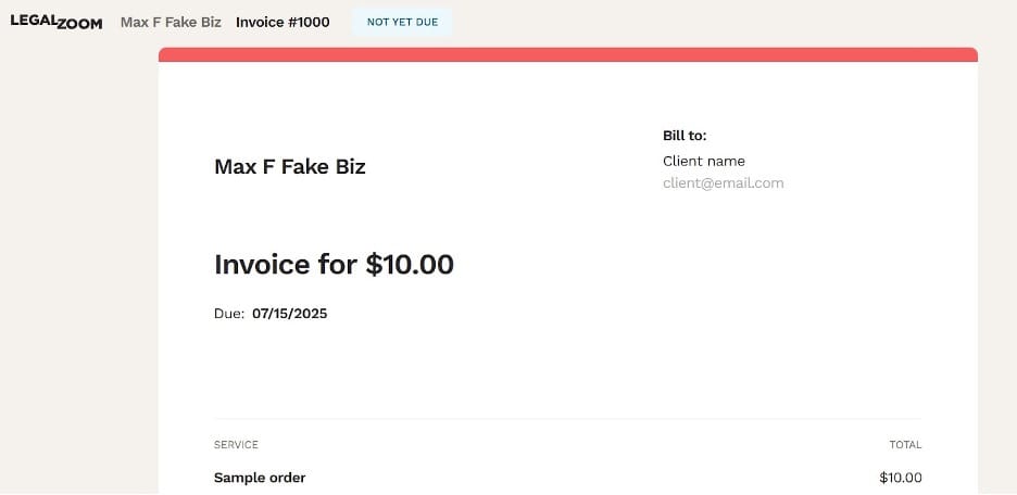 LegalZoom finance managing tools