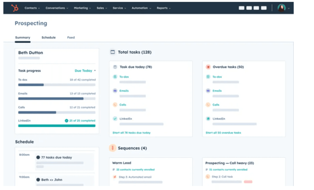 image of HubSpot’s sales workspace