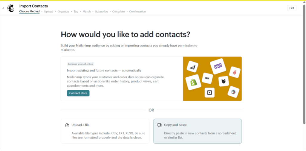 Mailchimp contacts