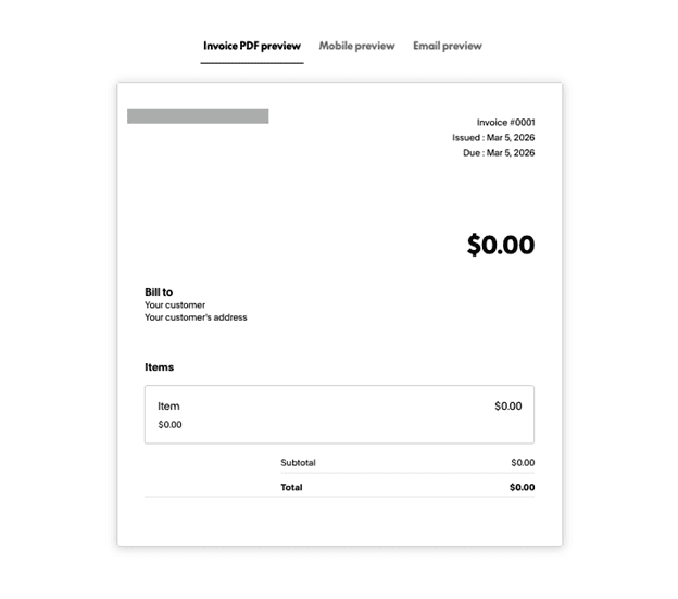 paypal invoice preview
