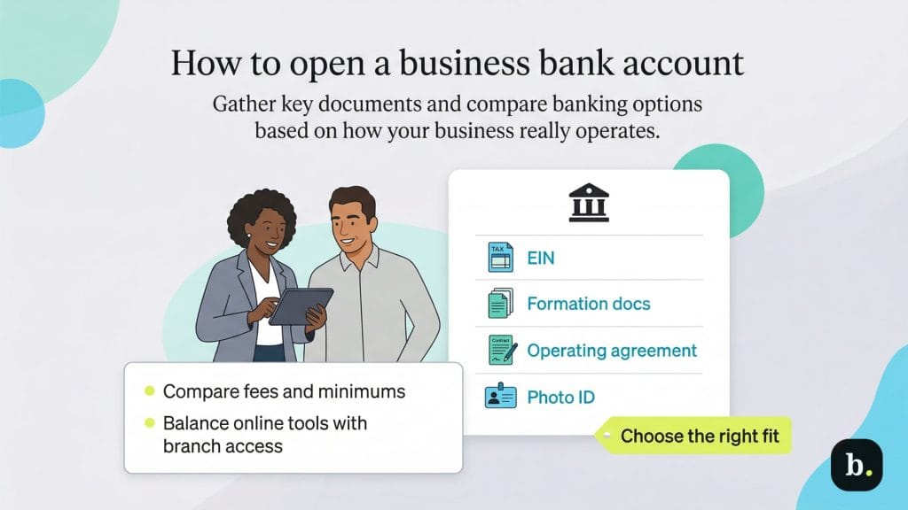 how to open a business bank account
