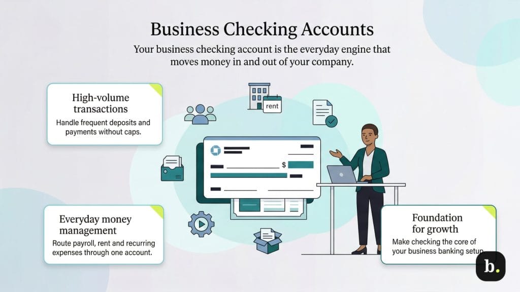 Business checking account graphic