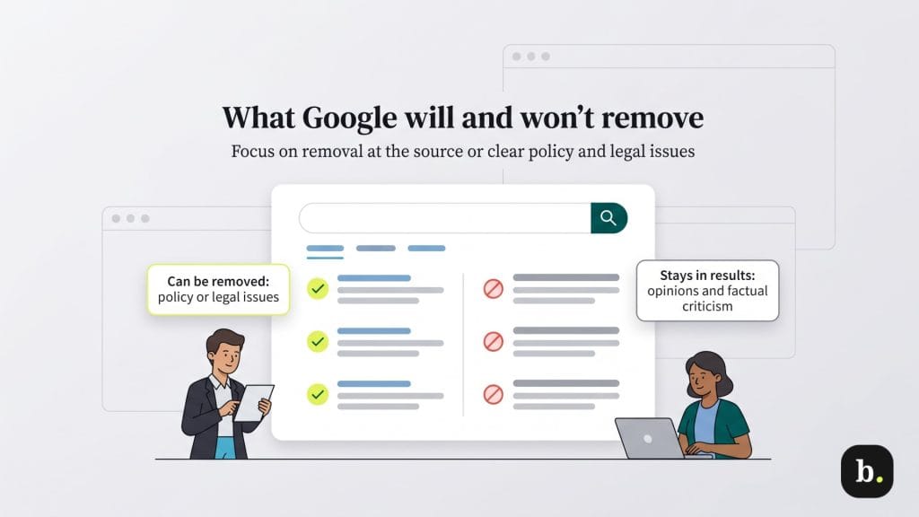 What Google will and won't remove