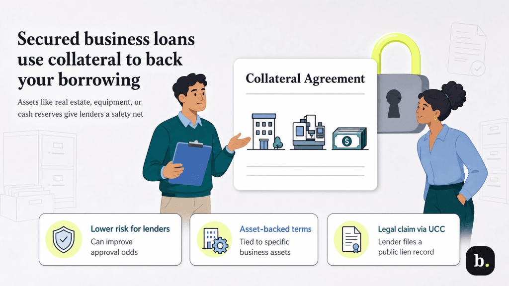 Secured business loan graphic