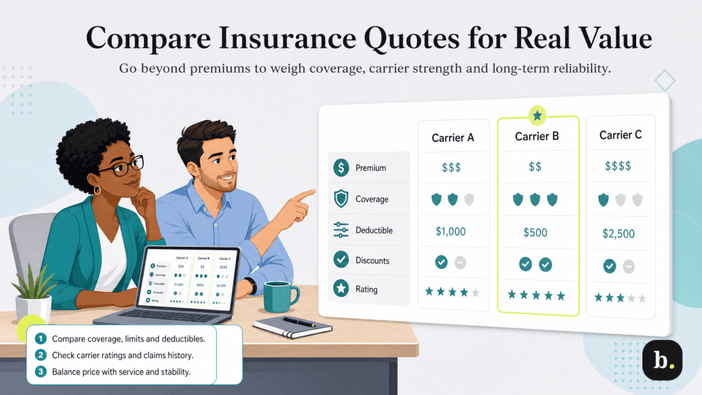 comparing insurance quotes graphic