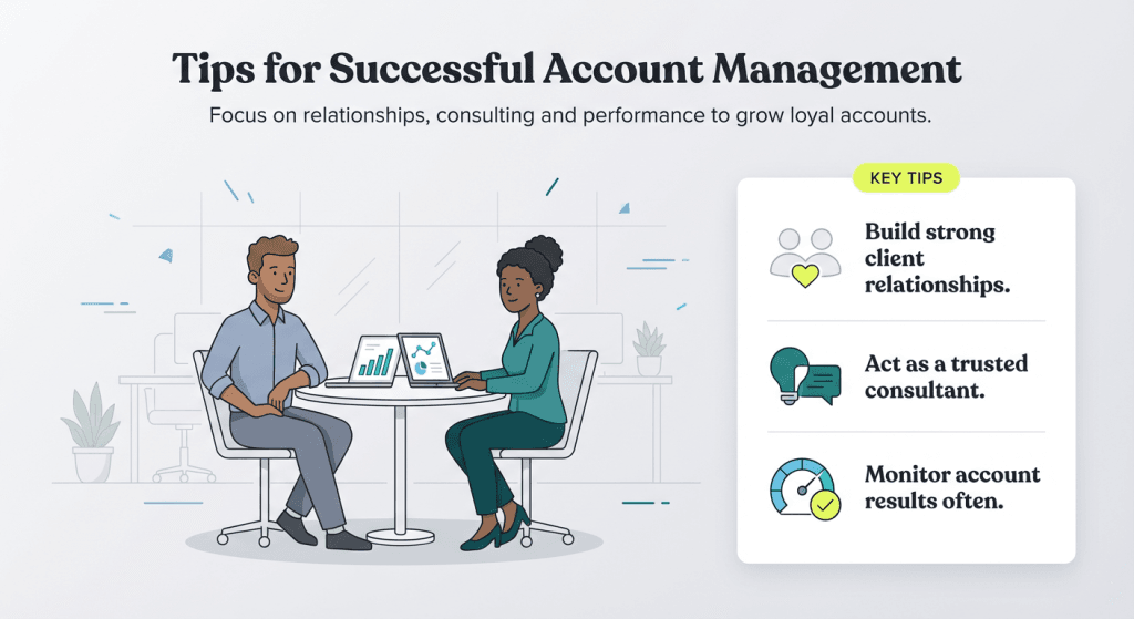Account management tips graphic