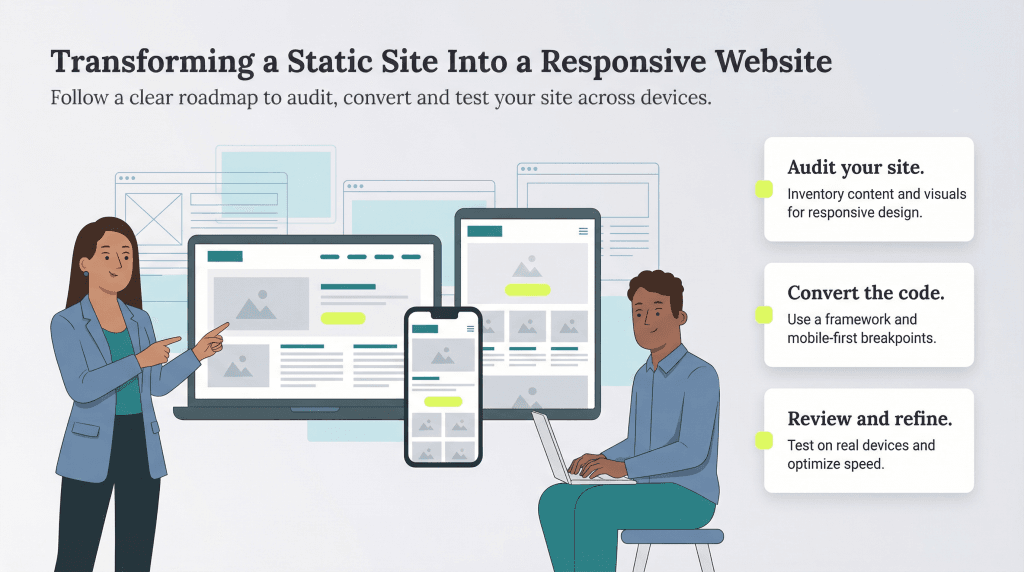 static of responsive site