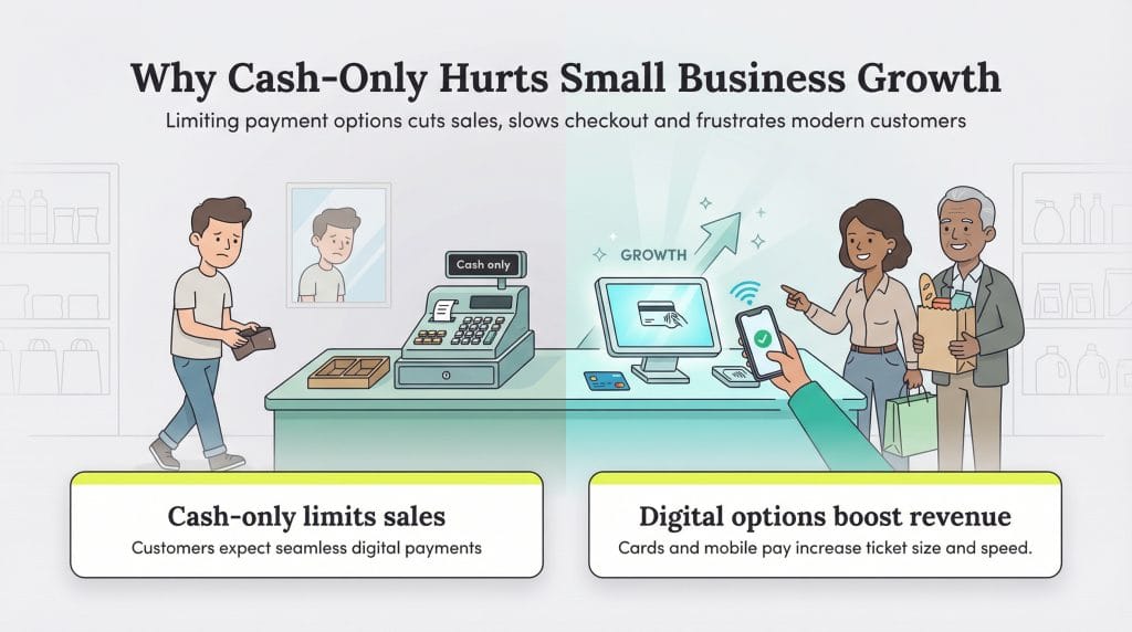why cash only hurts small business