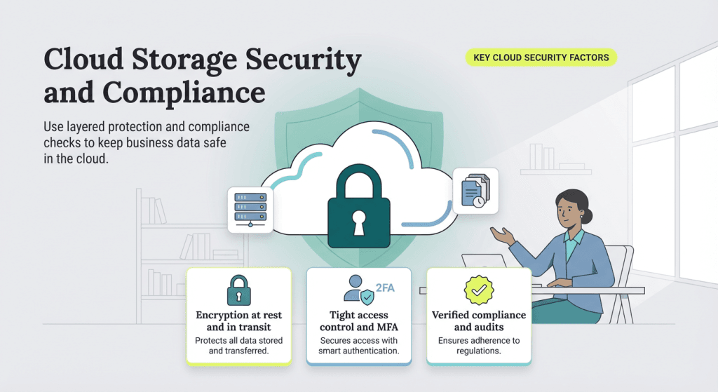 cloud storage security and compliance graphic