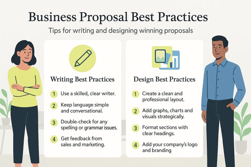 Business proposal best practices graphic