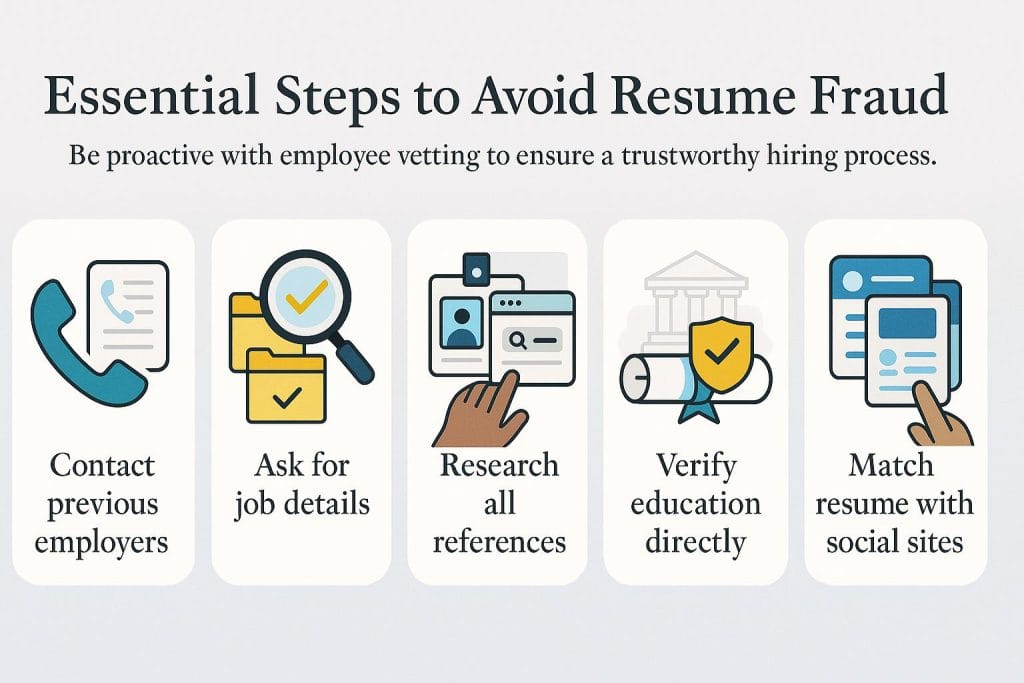 Avoiding resume fraud graphic