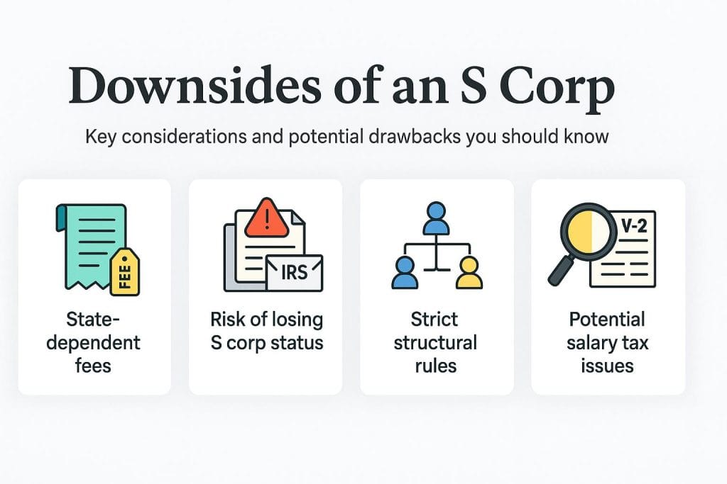 downsides of an S corp