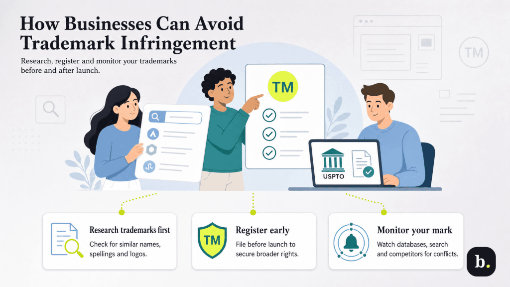 how businesses can avoid trademark infringement