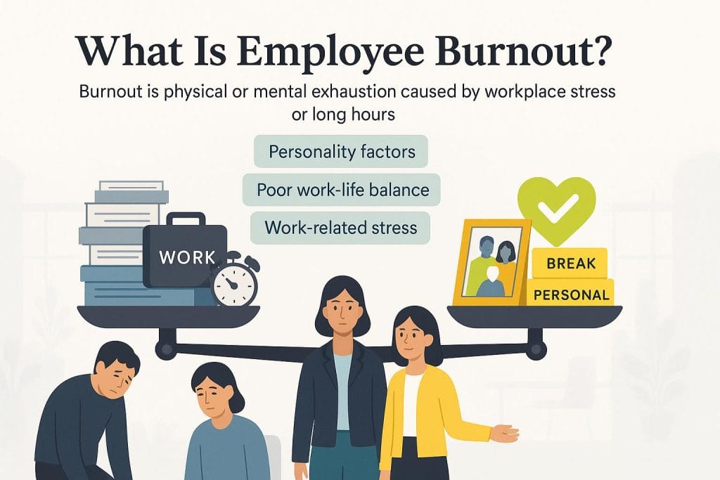 Employee burnout graphic