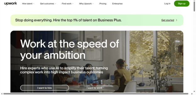 upwork page