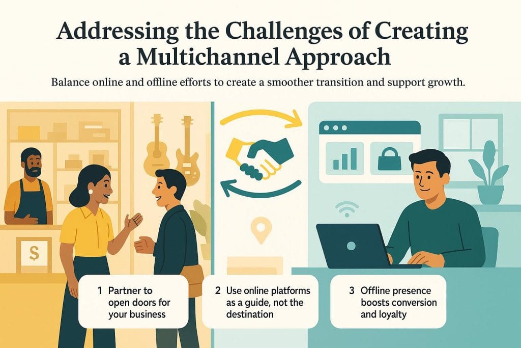 Graphic depicting the challenges of multichannel approach