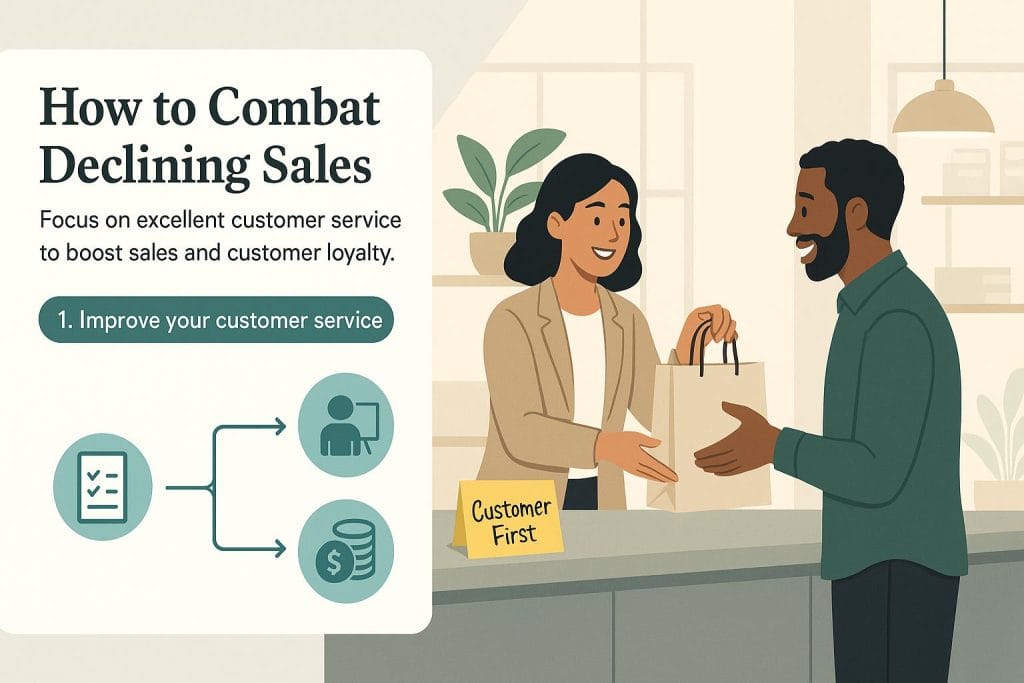 graphic about how to combat declining sales