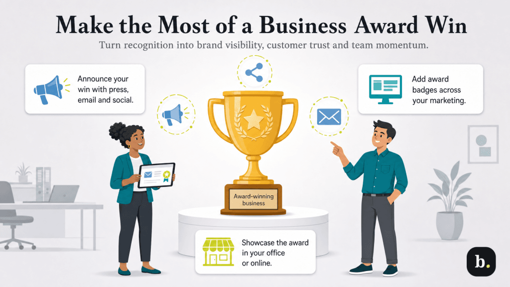 what to do when your business wins an award