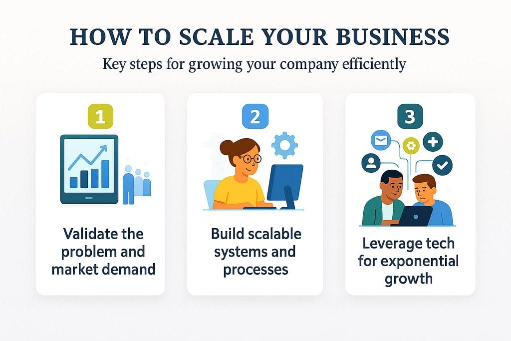 infographic describing how to scale a business