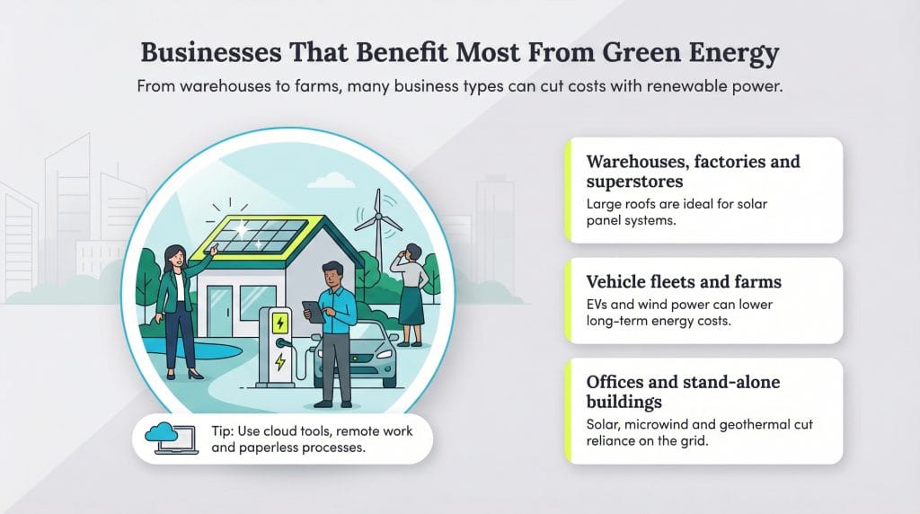 businesses that use green energy