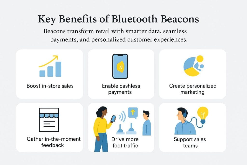 Benefits of bluetooth beacons graphic