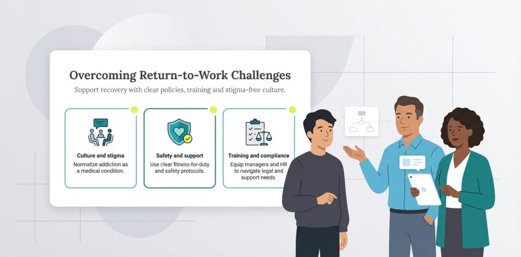 returning to work challenges graphic