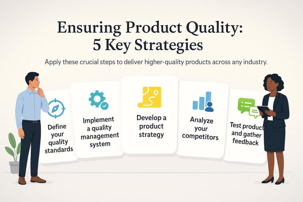 Graphic about ways to ensure product quality