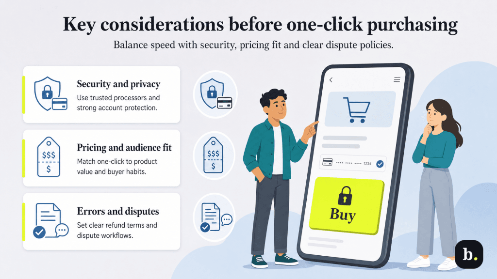 one click purchasing considerations