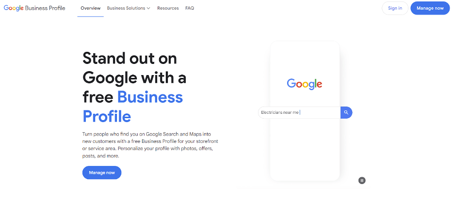 Google Business profile