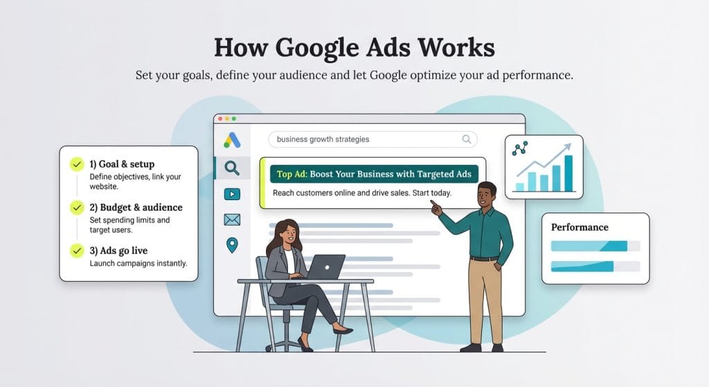 how google ads works graphic
