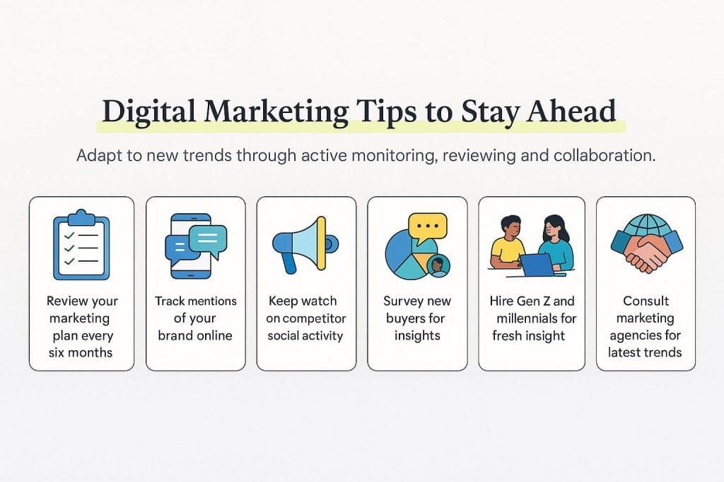 Digital marketing tips graphic