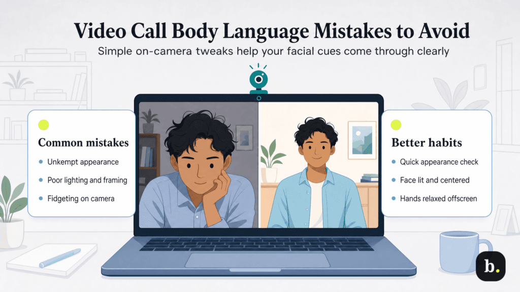 body language mistakes on video calls