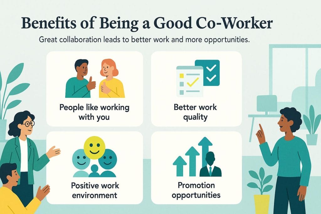 Benefits of being a good coworker