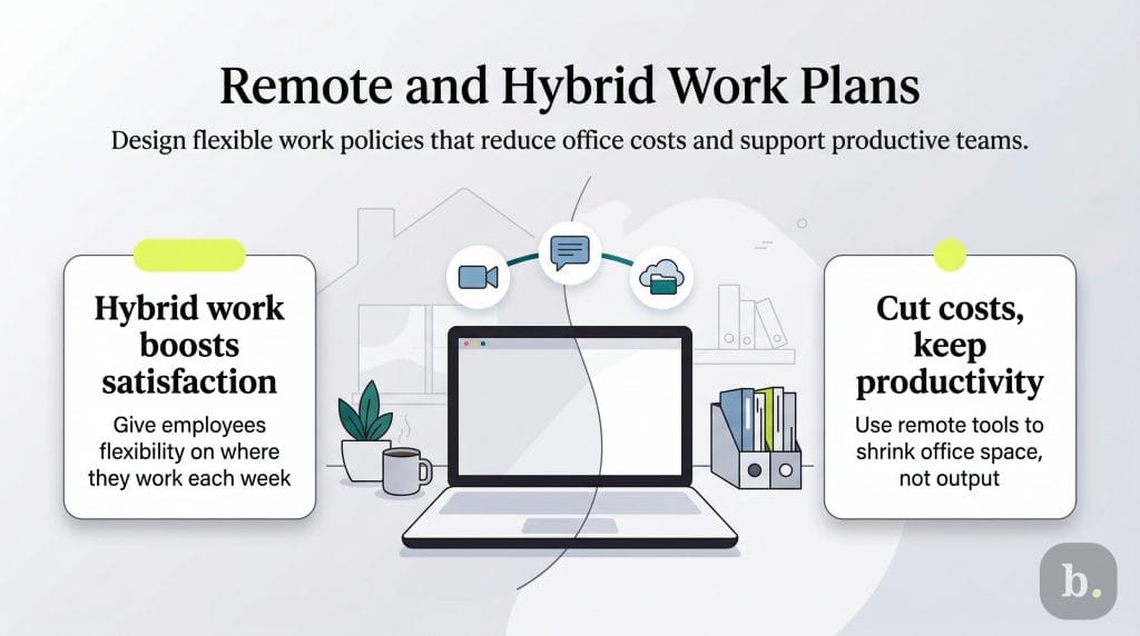graphic of a remote and hybrid work plan