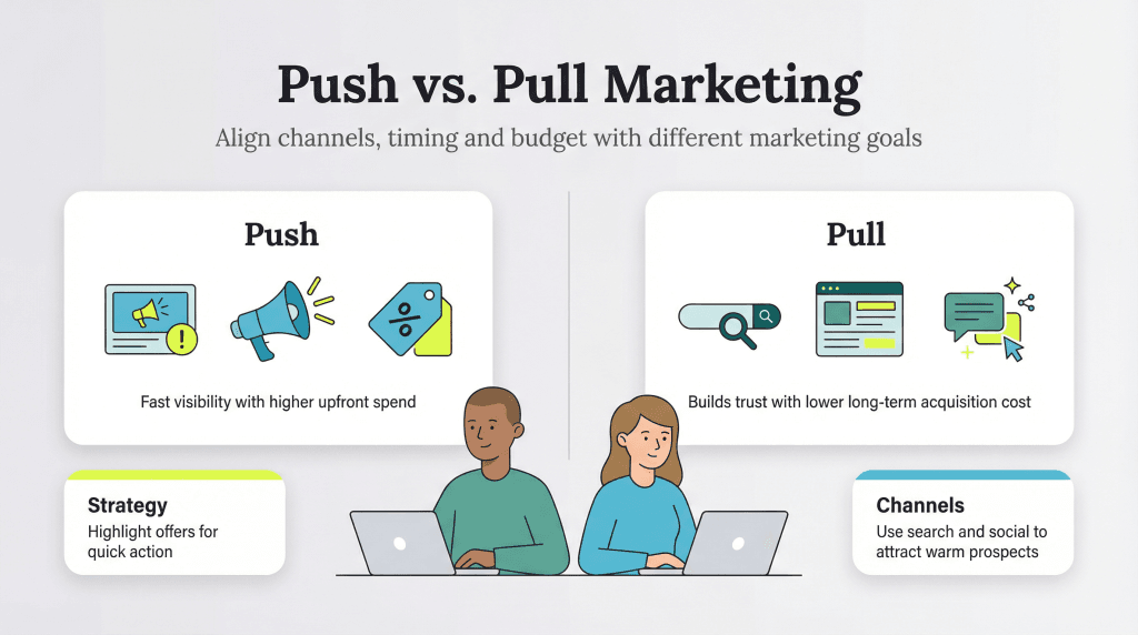 comparing push and pull marketing